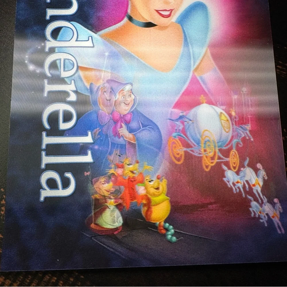CINDERELLA Diamond Edition 3D Lenticular Card Disney Movie Club‎ Rare OOP 2012